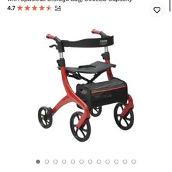Folding Rollator Walker for Seniors and Adults