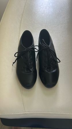 Women’s Girls, Dance Tap Shoes, Black Size 7W
