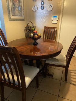 Hardwood dining room table