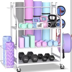 Yoga Mat Storage Racks,Home Gym Storage For Sale $64.00 50%+ OFF Retail $129.99 NEW IN BOX
