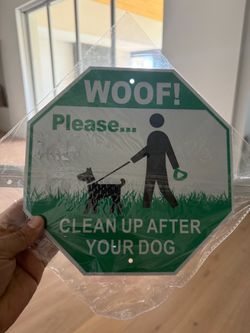 Dog metal sign