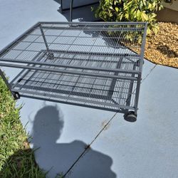 Metal Rolling Basket With Wheels Lock 