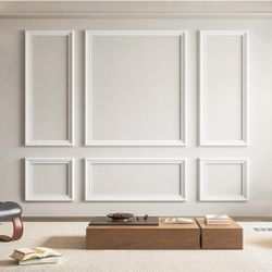 Art3d Pre-Cut Wall Molding Set of 6 pcs, Ready-to-Assemble Wainscoting Panels for Interior Wall Décor Living Room Bedroom Accent Wall - Insta=Q5-775
