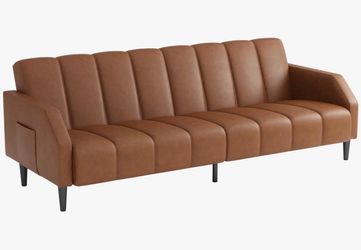 Faux leather sofa set & 4 bar stools