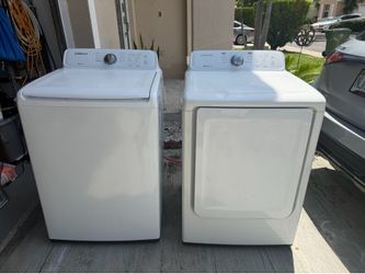 Samsung Washer and Dryer Set washer 4.5 cu, dryer 7.5 cu, 3 months warranty delivery and installatio