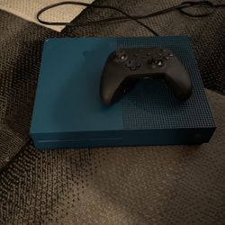 Microsoft Xbox One S 500GB Console Deep Blue Special Edition With Xbox one elite series 2 controller.