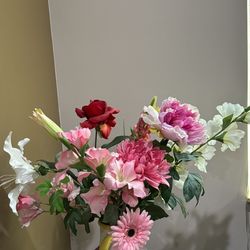 Spring Flowers With Vase 