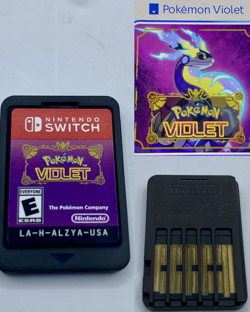 Pokemon Violet (Nintendo Switch, 2022) Tested Works Authentic Cartridge Only 
