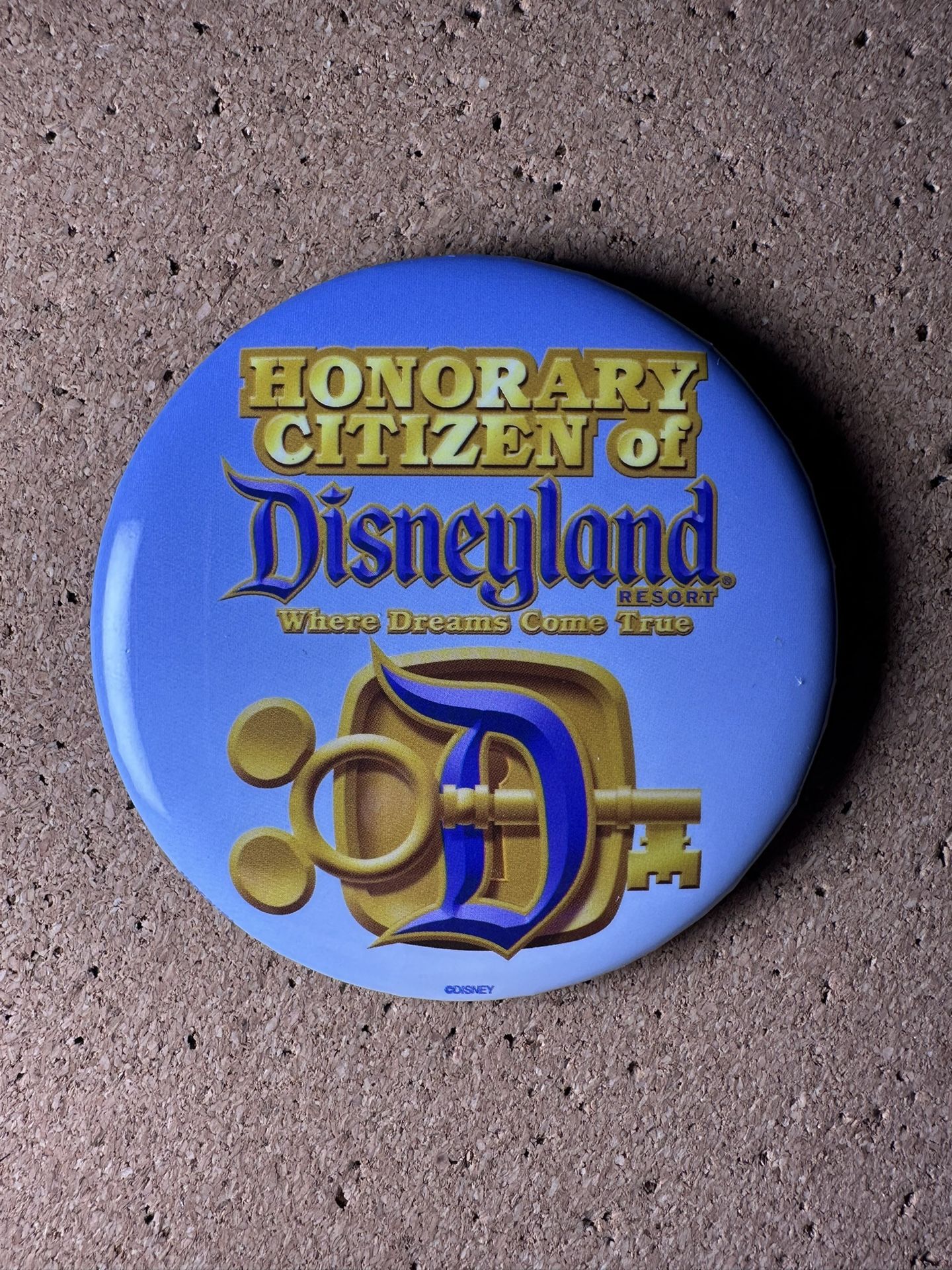 Disneyland Resort Honorary Citizen Of Disneyland Button Pin