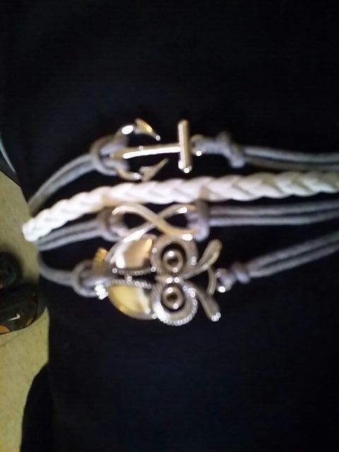 Infinity Owl Charm Bracelet