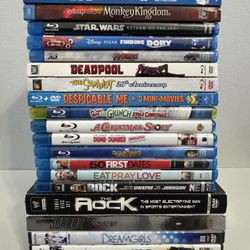 Blu Ray/DVD Movie Lot of 22