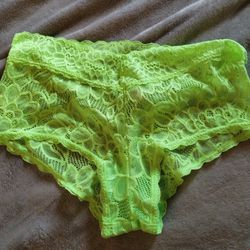 Neon Green Lace  Women's Panties 