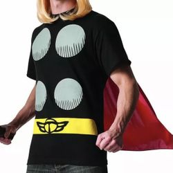 MARVEL COMICS The Avengers THOR Halloween Costume Caped Shirt