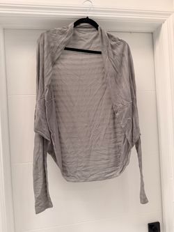 Gray thin cover up jacket