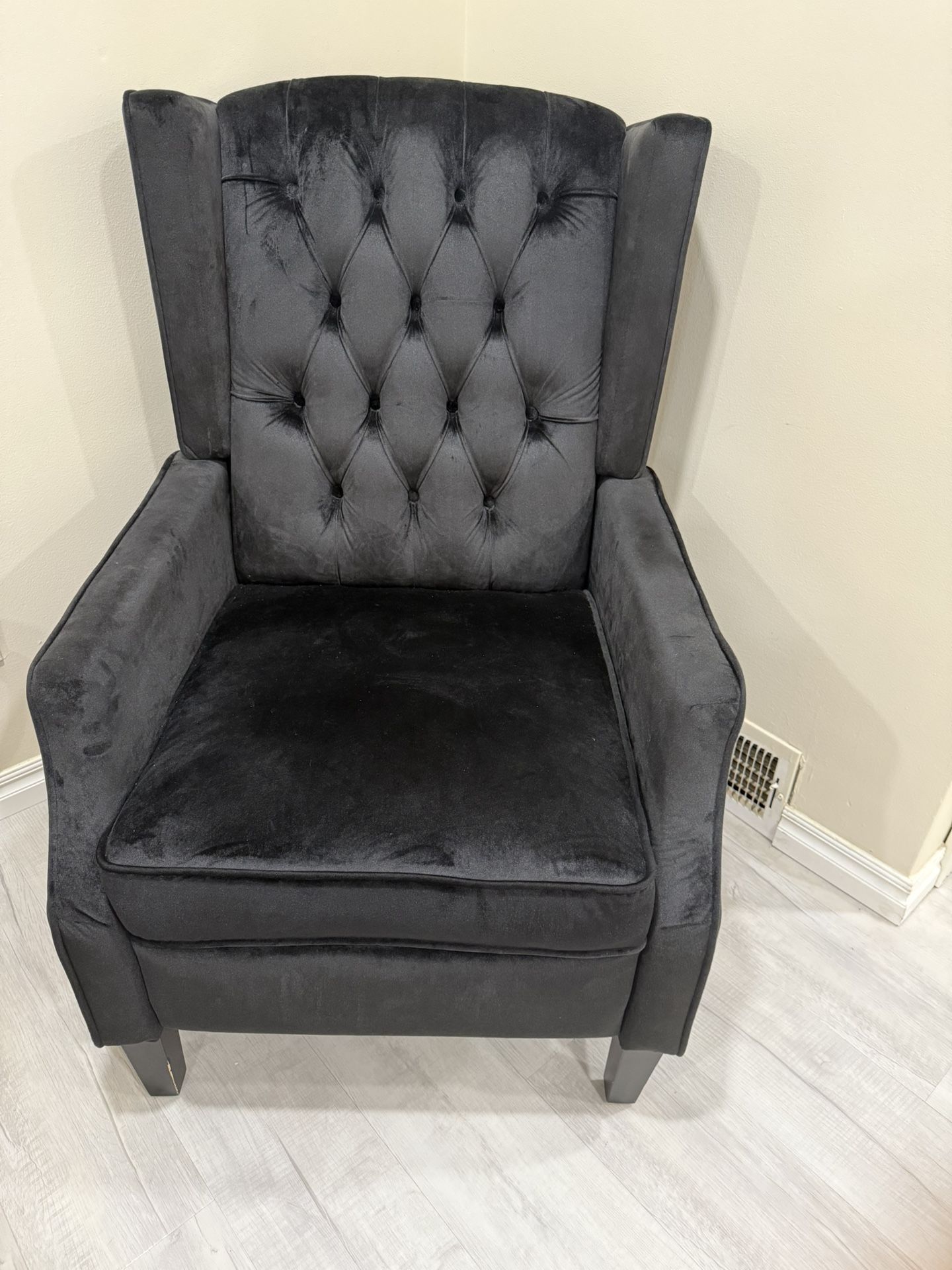 Black Velvet Recliner