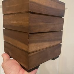 Wood Box Planter | Fits Plants In 4” Inch Nursery Pots | Cache Pot | Indoor Outdoor