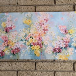 Colorful Abstract Flower Wall Canvas Art Decor 20x40