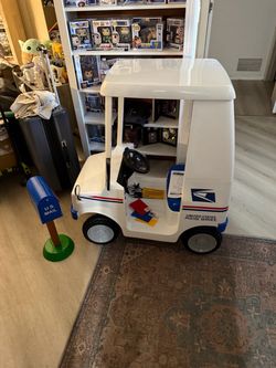 6V USPS Mail Truck Ride-On Toy Ages 3-5 Max Weight 60 Lb Includes Mailbox