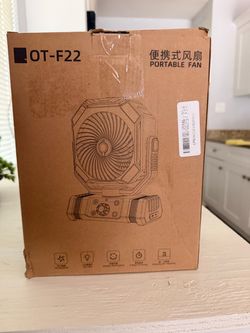 Portable misting fan