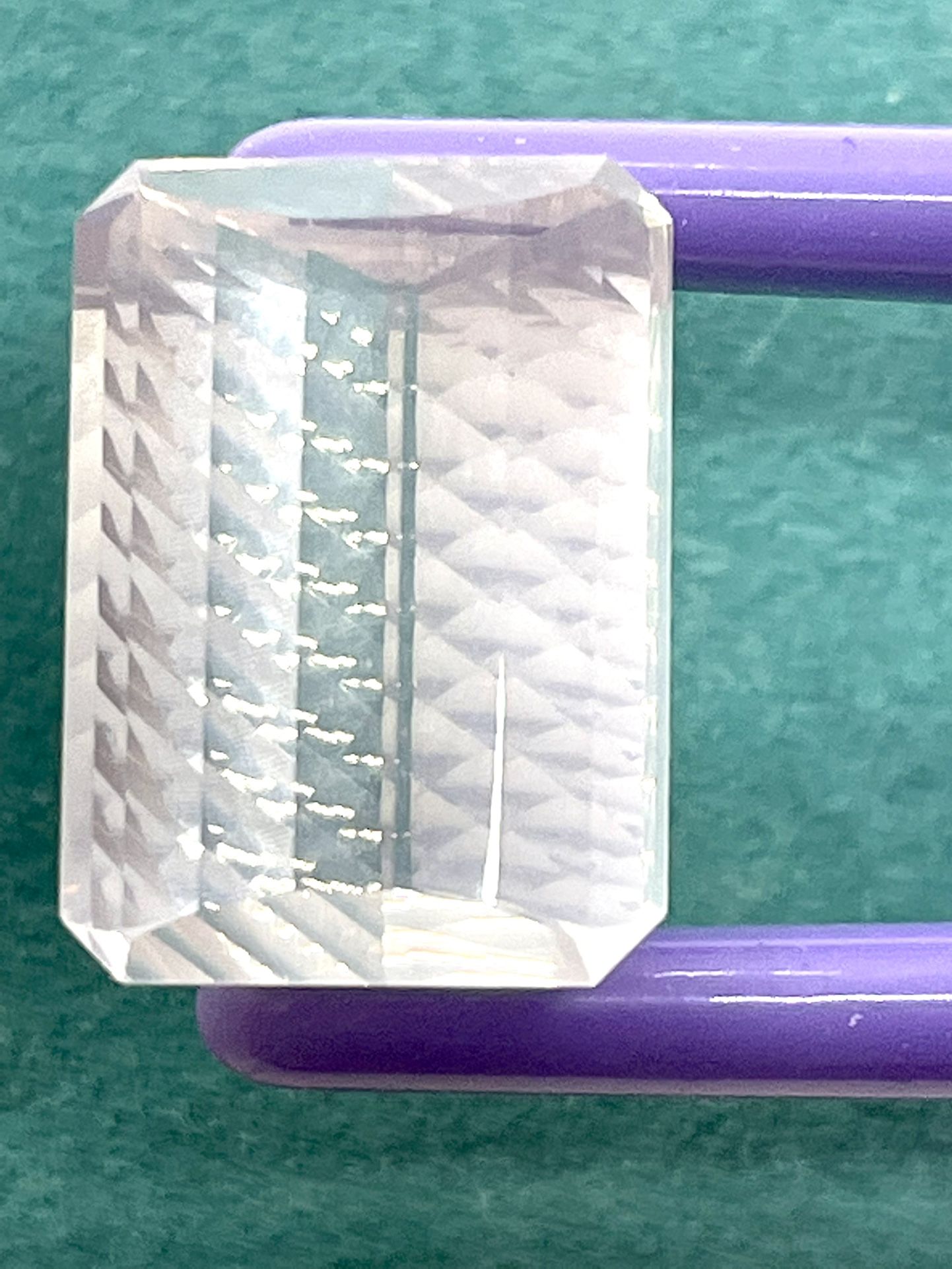 16ct Emerald Cut Rose Quartz