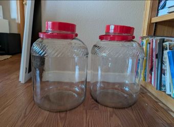 Set of two 4 Gallon Glass Fermenting Jar