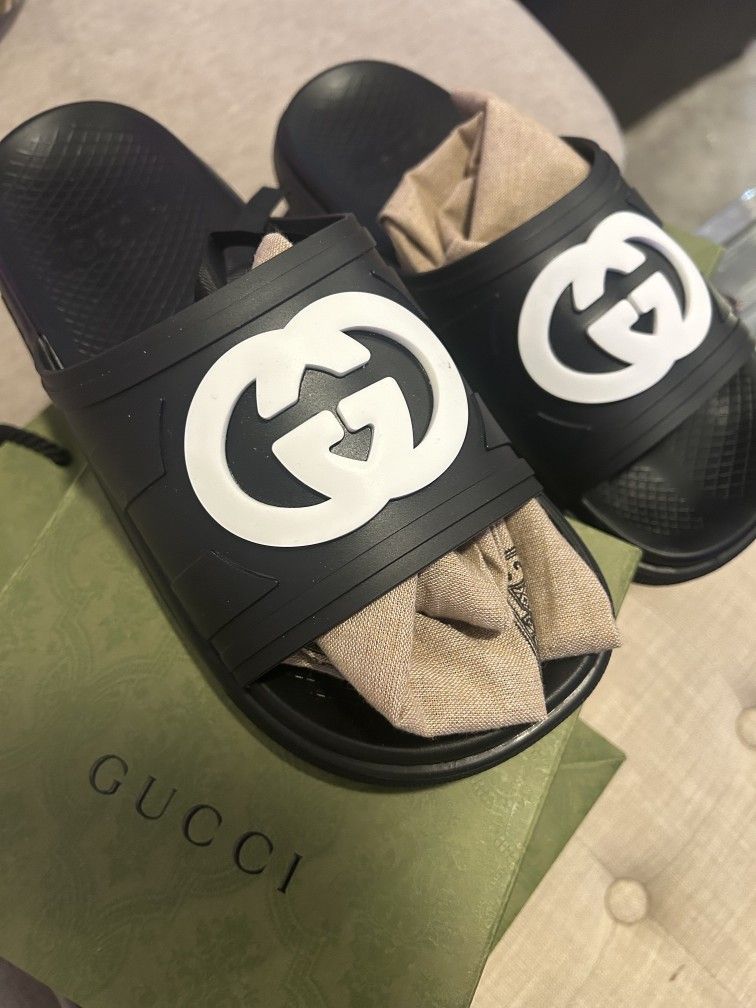 NWT, Gucci Interlocking GG Men's Slides, 11.5 US