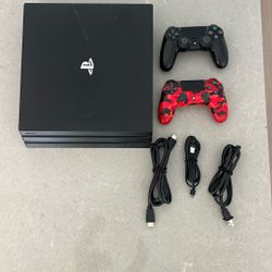 PS4 Pro Console and Controllers 