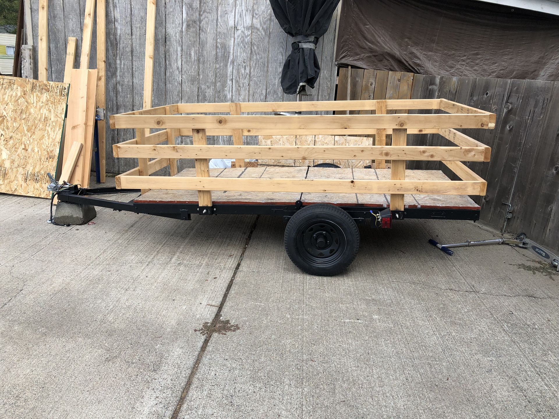 4x8 Utility Trailer (Plywood can be added to sides if wanted) OBO