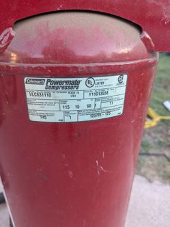 Coleman stand-up air compressor