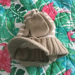6-9 Months Boys Warm Cap And Mittens 