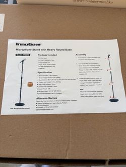 InnoGear MS250 Microphone Stand with Heavy Round Base