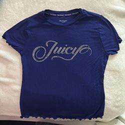 blue Juicy Couture brand short-sleeve tee