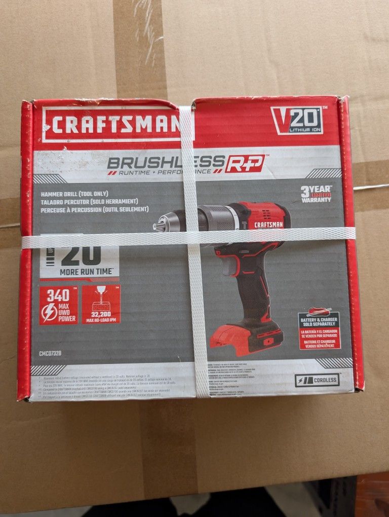 CRAFTSMAN V20 RP 1/2-in 20-volt max Variable Speed Brushless cordless Hammer Drill