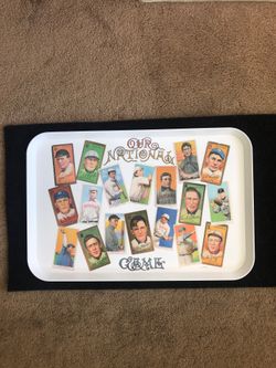 Our National Game / Old BB card serving tray