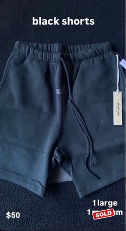 Fear of God Essentials Black Sweat Shorts