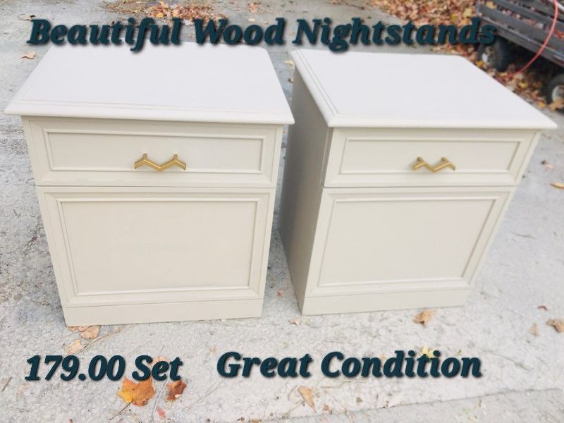 Nightstands Set - SOLID WOOD