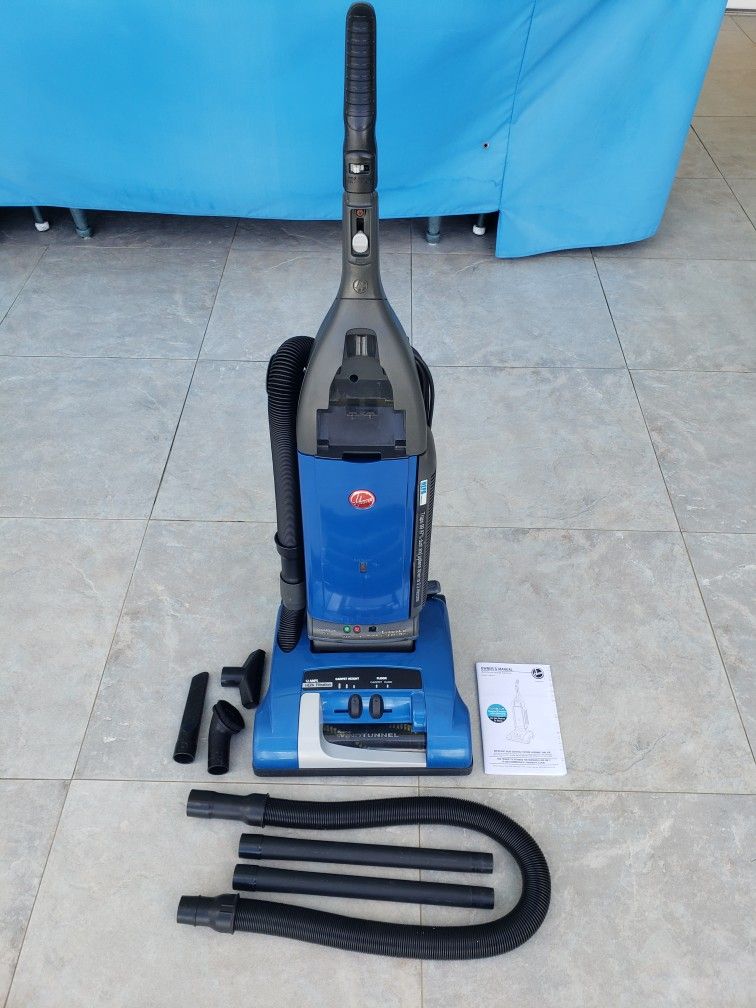 HOOVER WINDTUNNEL UPRIGHT VACUUM , For Parts, Not Working, U(contact info removed) SELF PROPELLED CORDED BLUE
