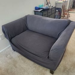 Over Sized Love Seat Sofa (includes brand new slip cover)