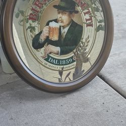 Birta Moretti Wood Framed Bar Mirror