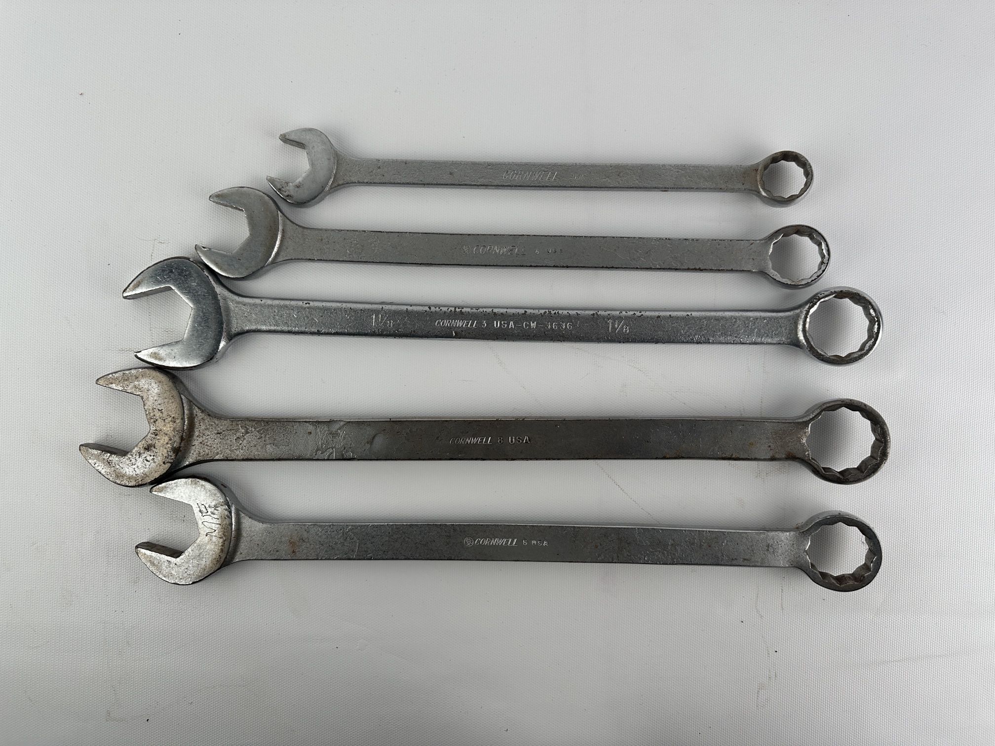 Set Of 5 Cornwell USA Tools 12 Point Combination Wrench Set - SAE Standard - Like Snap On Matco Mac - 🏪 More Tools Available!   
