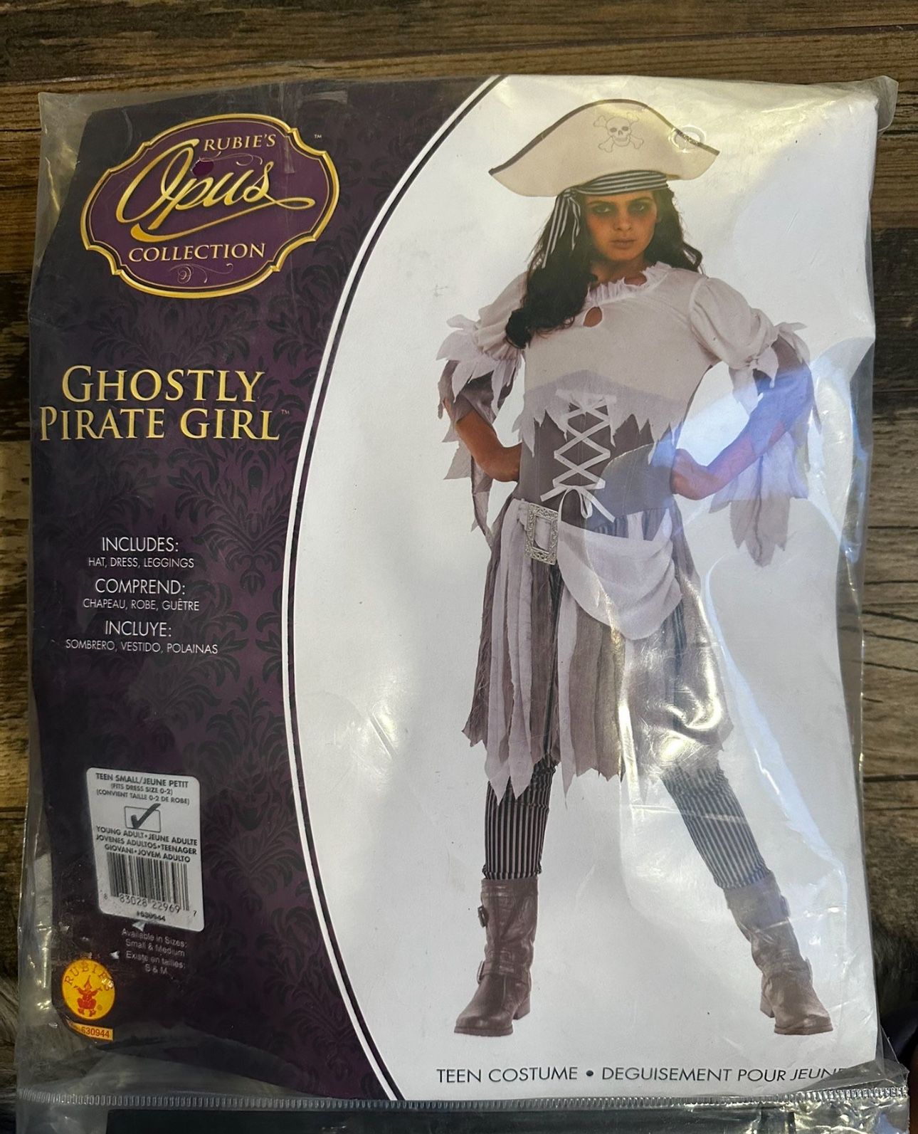 Costume Pirate Girl Ghostly Size Small