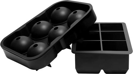 Silicone Ice Cube Trays,Easy Release Large Ice Cube Tray,Ice ball Trays with Lids