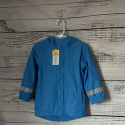 NWT Blue Hooded rain Jacket from cat&jack size 3t