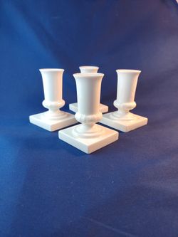 FOUR 4 LENOX CANDLE HOLDERS 4" TALL 