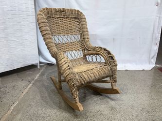Kid-Sized Wicker Rocking Chair