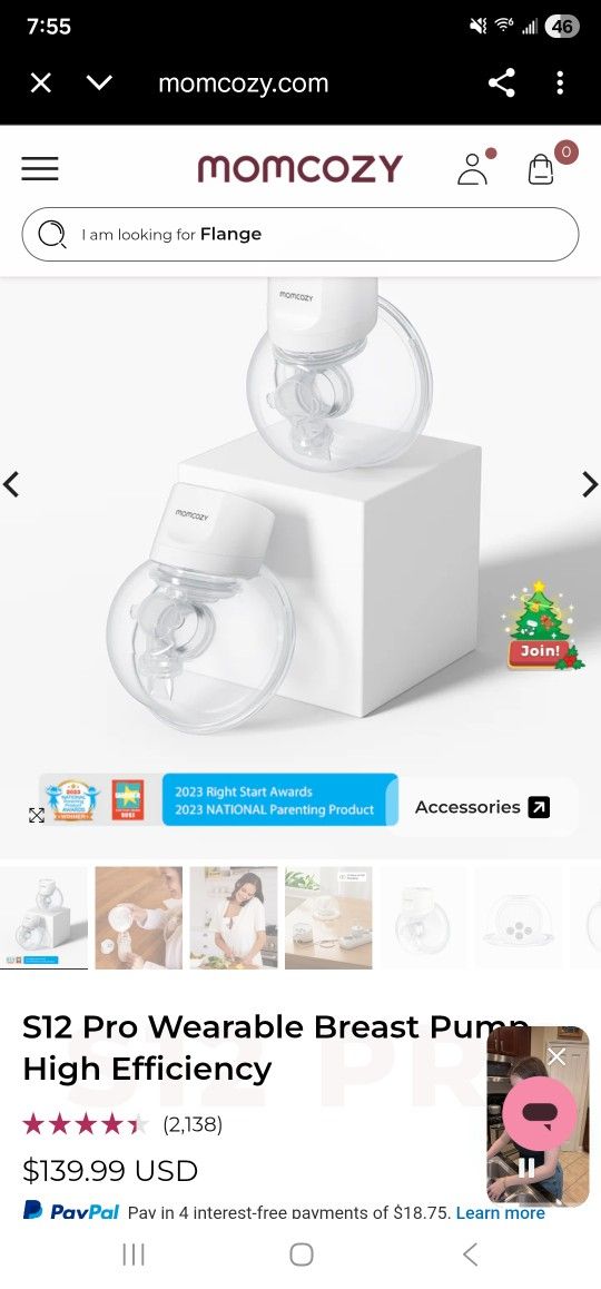 S12 Pro Wearable Momcozy Breast Pump