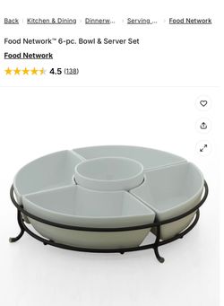 Food Network 6-pc. Bowl & Server Set (NEW)