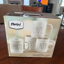 4 Piece Ceramic Coffee Mug Set