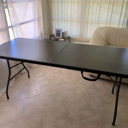 6ft Folding Table Black