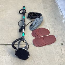 Electric Drywall Sander with Vacuum Dust Collector, 5 Variable Speed ,LED Light, Foldable & Extendable Handle